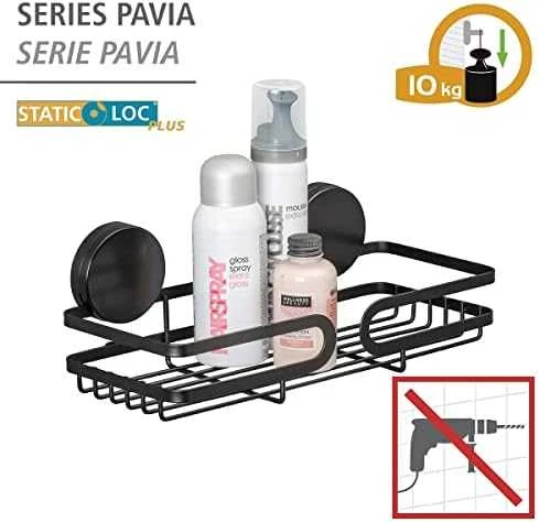 Dušo lentyna PAVIA Static-Loc, juoda, Wenko