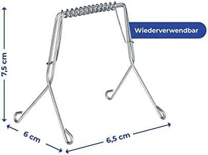 Maximex Steel Virtuviniai spaustukai, ritininiai spaustukai, mėsos sagtys, 10 vnt, nerūdijantis plienas