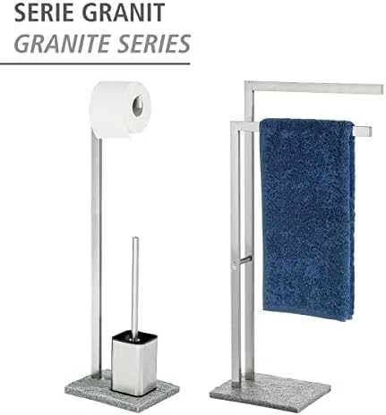 Wenko Tualetinis popierius ir tualetinio šepetėlio laikiklis, GRANITAS - 2 in 1, WENKO