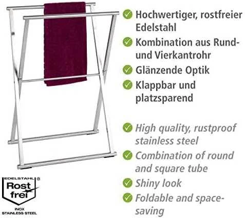 Rankšluostis & Clothes rack, LAVA, Stainless Steel, WENKO