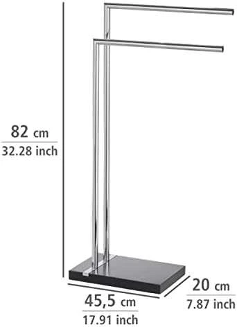 WENKO, rankšluosčių ir drabužių kabykla 45,5 x 20 x 82 cm juoda poliderva ir chromas