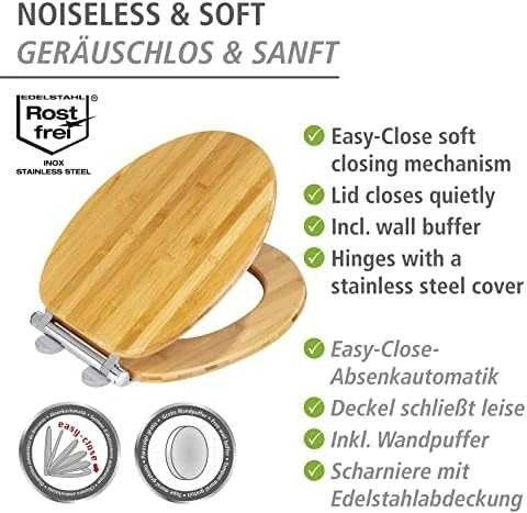 Tualeto sėdynė BAMBOO, Easy Close, Fix-Clip, WENKO