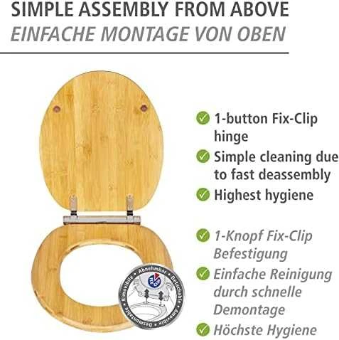 Tualeto sėdynė BAMBOO, Easy Close, Fix-Clip, WENKO