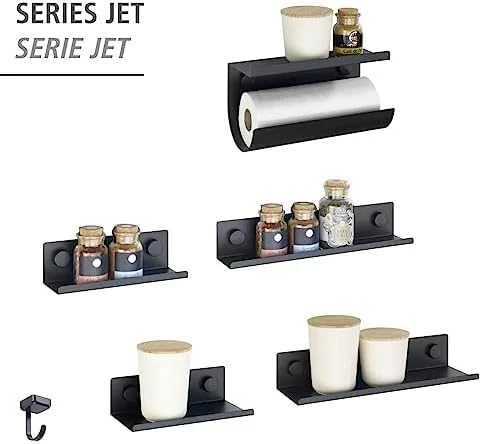 Virtuvinių rankšluosčių laikiklis su lentyna, JET, WENKO