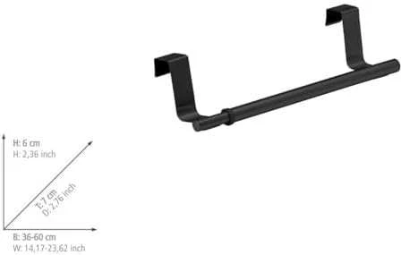 Reguliuojamas rankšluosčių džiovintuvas, laikiklis kabinimui ant spintelių durų ir stalčių, 36-60 cm, WENKO