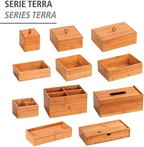 TERRA vonios organizatorius su 4 skyreliais, bambukas, WENKO