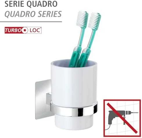 QUADRO dantų šepetėlio puodelis su Turbo-Loc rankena, WENKO