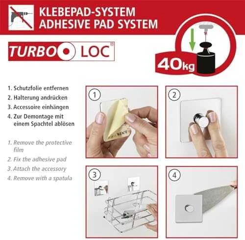 QUADRO dantų šepetėlio puodelis su Turbo-Loc rankena, WENKO