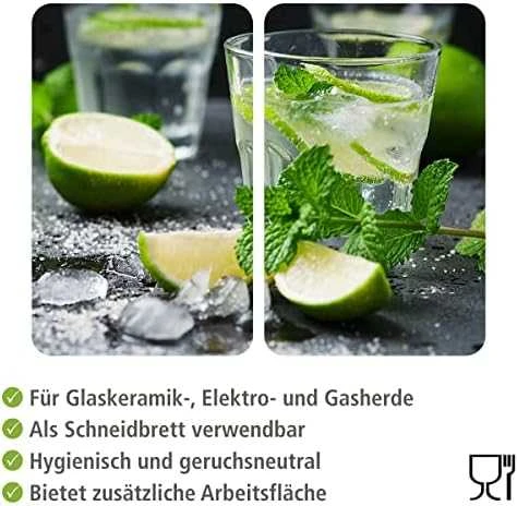 MOJITO stiklo apsauginės plokštės viryklei - 2 vnt, WENKO