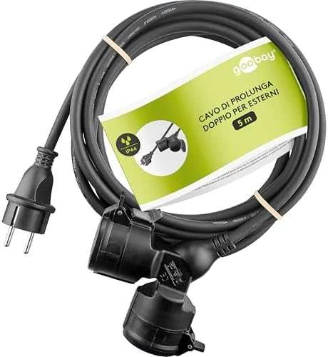 Goobay elektros ilgintuvas 2x lizdas 5m