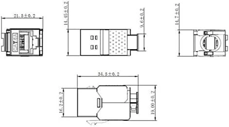 Wentronic Goobay Keystone modulis Cat.6a STP be įrankių LSA 79448
