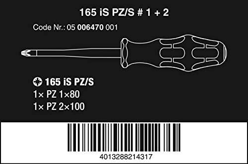 Elektriko atsuktuvų COMBI-SLIM automatams rinkinys 2vnt. WERA Kraftform 165 iS PZ/S VDE 1000V. Combi PZ1/SL + PZ2/SL