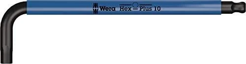 Šešiakampių L-formos raktų komplektas WERA Hex-Plus, 1,5-10 mm, HEX tipo, suapvalintu galu, spalvoti, su prilaikymu, 9 vnt.