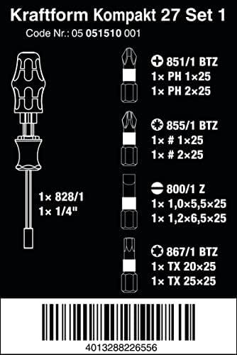 Įrankių rinkinys Wera Rinkinys KRAFTFORM KOMPAKT 27, SET 1, 7CZ (1 KPL)
