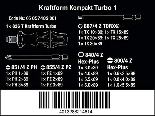 19 dalių atsuktuvų rinkinys WERA KK Turbo 1