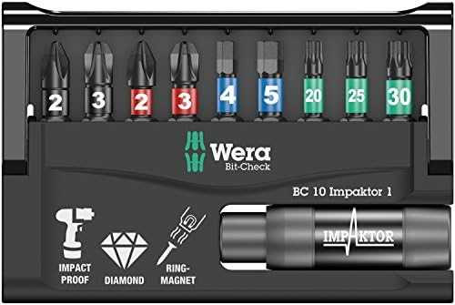 „Wera Bits-Assortment Bit-Check 10 Impaktor 1“.