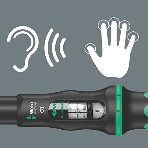 Wera Click-Torque C 1, 1/2" sukimo momento rakto pavara 10–50 Nm
