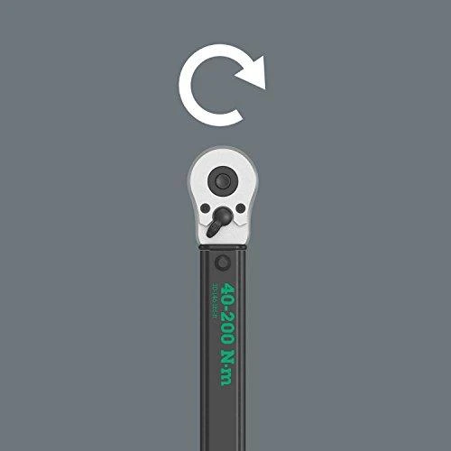 Wera Click-Torque C 3 sukimo momento raktas su grįžtamuoju terkšle, 1/2", 40–200 Nm