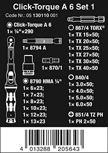 Įrankių komplektas Wera Click-Torque A 6 Set 1; 20 vnt.