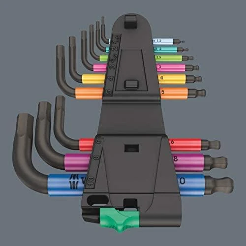 Šešiakampių raktų rinkinys WERA 950/9 Hex-Plus Multicolor