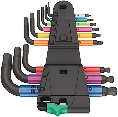 Šešiakampių raktų rinkinys WERA 950/9 Hex-Plus Multicolor