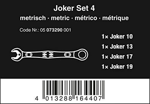 Terkšlinių veržliarakčių rinkinys WERA Joker SW-10-13-17-19