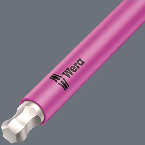 Šešiakampių L-Formos raktų rinkinys suapvalintų galu Wera Inox Multicolour, 9vnt, 1,5-10mm