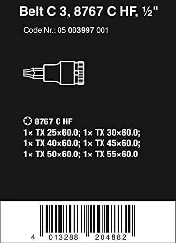 WERA diržas C 3 TORX HF Zyklop antgalių rinkinys TORX w. palaikantis funkciją.