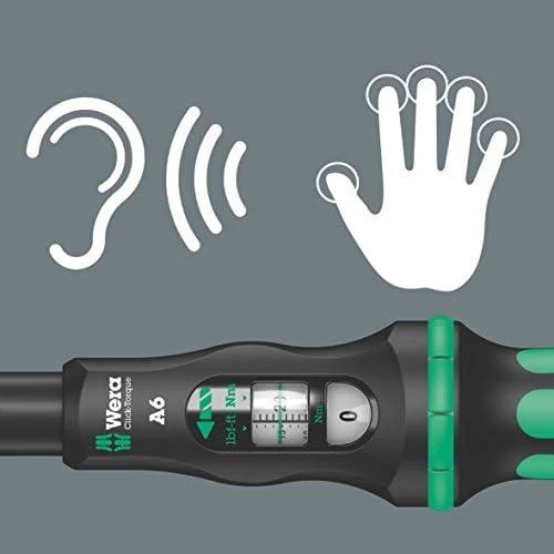 Dinamometrinis raktas Wera Click-Torque A 6; 1/4''; 2,5-25 Nm