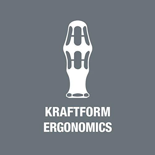 Rankena atsuktuvui Wera Kraftform Kompakt 62 + sukimo antgaliai