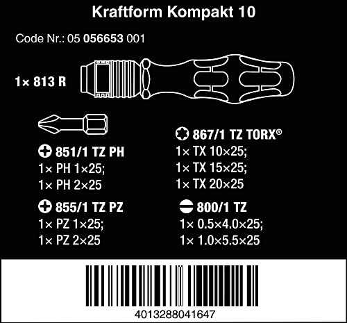WERA Kraftform Kompakt 10 Bit-Check
