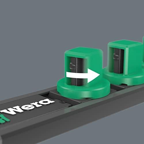 Wera Wera A 4 socket magnet strip Zyklop socket set 1/4 (juodas/žalias, 9 pieces)