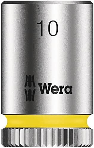 Wera Wera A 4 socket magnet strip Zyklop socket set 1/4 (juodas/žalias, 9 pieces)