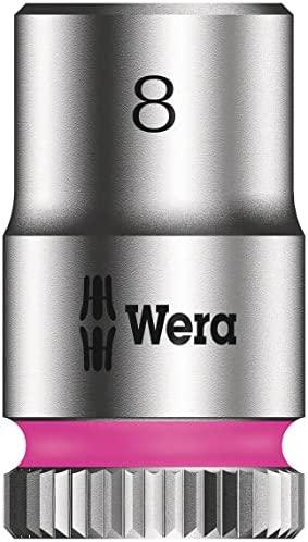 Wera Wera A 4 socket magnet strip Zyklop socket set 1/4 (juodas/žalias, 9 pieces)