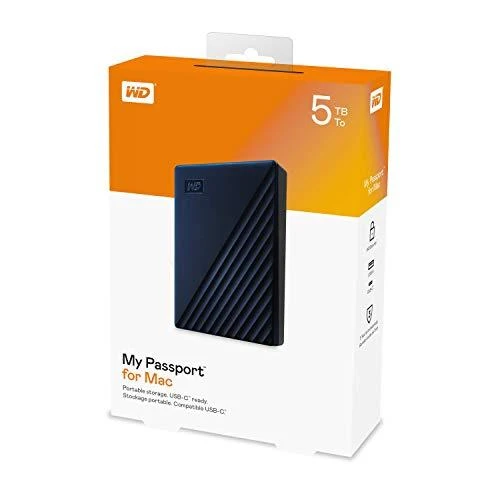 Kietasis diskas Western Digital My Passport for MAC 5TB Mėlyna