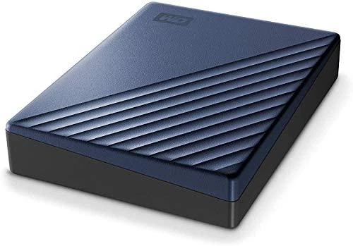 Kietasis diskas Western Digital „My Passport Ultra 2TB“ Mėlyna USB-C/USB3.0 HDD 2,5 colio metalinės apdailos RTL nešiojamas išorinis diskas