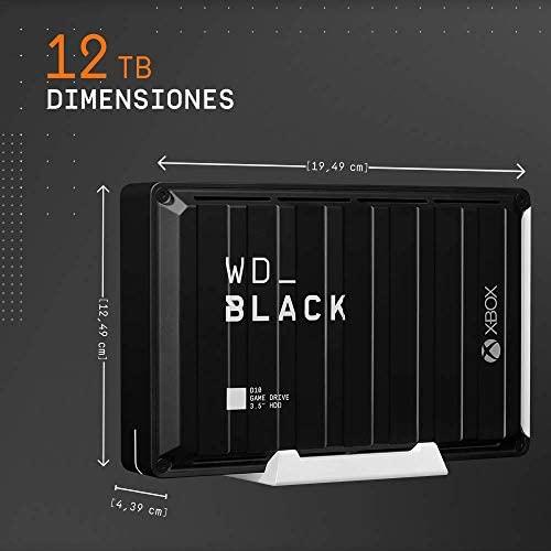 Kietasis diskas Sandisk išorinis HDD WD Juodas D10 Žaidimo Drive 12TB Juodas (WD BA5E0120HBK- EESN)