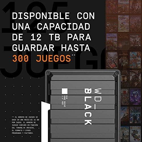 Kietasis diskas Sandisk išorinis HDD WD Juodas D10 Žaidimo Drive 12TB Juodas (WD BA5E0120HBK- EESN)