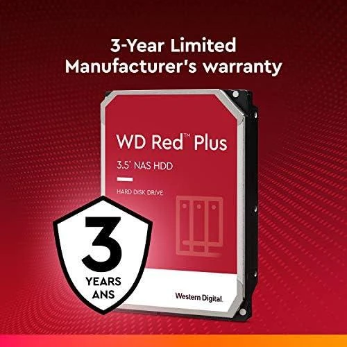 Sandisk WD Raudona Plus 4TB SATA 6Gb/s 3.5 colio 258MB talpyklos vidinis HDD diskas, didmeninis