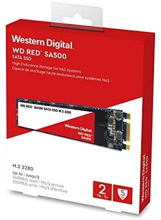 SanDisk WD Raudona SSD SA500 NAS 2TB SATA III 6Gb/s M.2 2280 Bulk