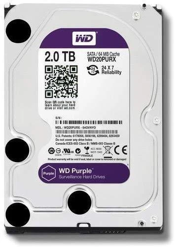 Western Digital WD Violetinė 2TB 24x7 Violetinė, 3.5", 2000 GB, 5400