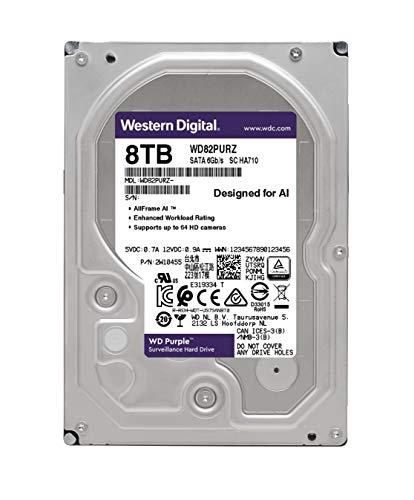 Western Digital HDD AV WD Violetinė (3.5'', 8TB, 256MB, 7200 RPM, SATA 6 Gb/s)