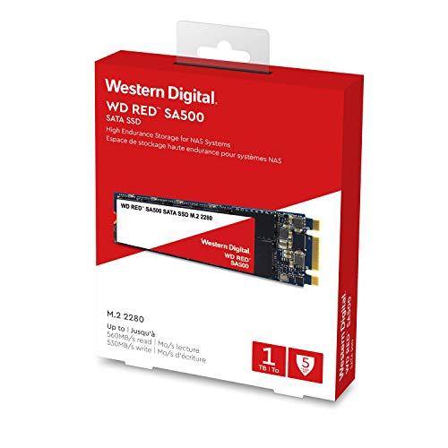 WD Raudona SSD SA500 NAS 1TB SATA III 6Gb/s M.2 2280 vidinis, vienos pakuotės, maitinamas „SANDISK“