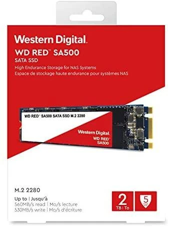SanDisk WD Raudona SSD SA500 NAS 2TB SATA III 6Gb/s M.2 2280 Bulk