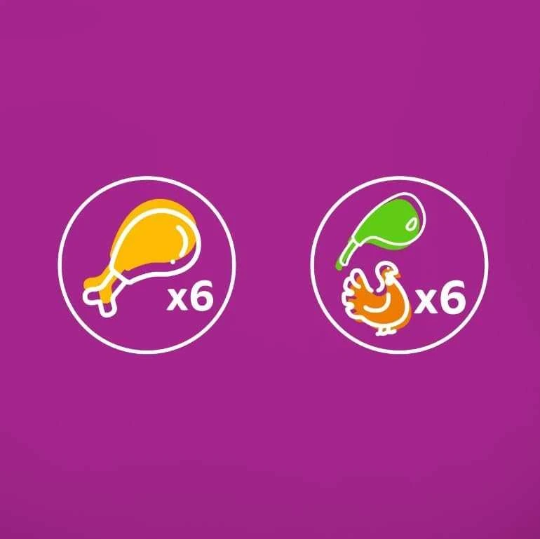 Drėgnas Kačių Maistas - Whiskas Skanus Mišinys 12x85g