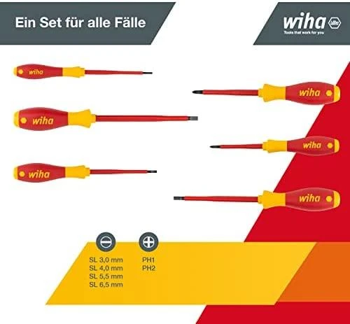 Atsuktuvų rinkinys elektrikui WIHA SoftFinish Phillips (6 vnt.)