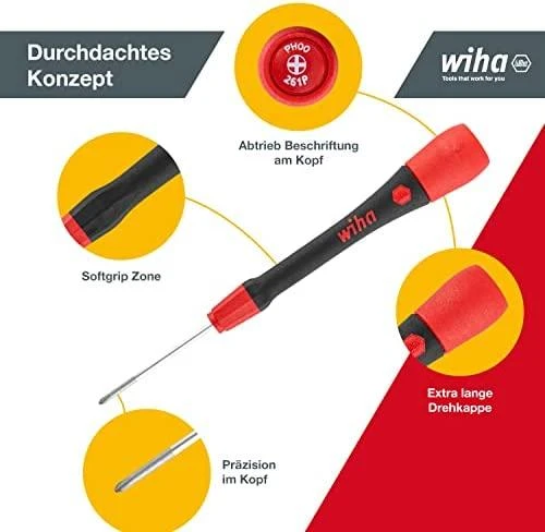 Plonų atsuktuvų rinkinys WIHA PicoFinish (6 vnt.)