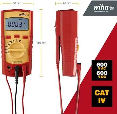Skaitmeninis multimetras iki 600 V AC WIHA, Elektrikams