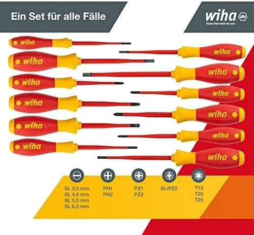 Atsuktuvų WIHA rinkinys 3201SF SATZ, 12 vnt. Elektrikams 1000 V