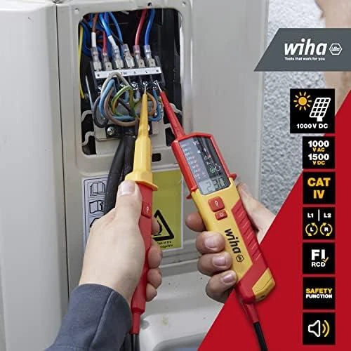 Įtampos ir tęstinumo testeris 0,5 - 1 000 V AC Wiha, Elektrikams